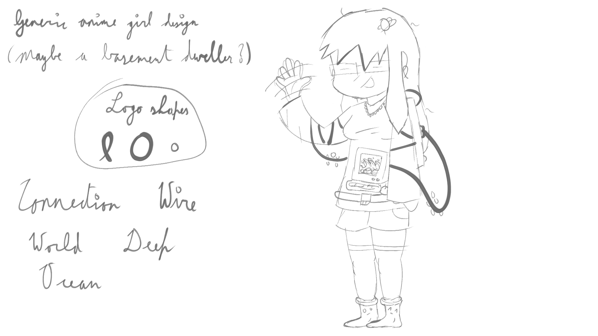 This is concept art for a game I was developing when I was younger. A gijinka(?) for web browsers.