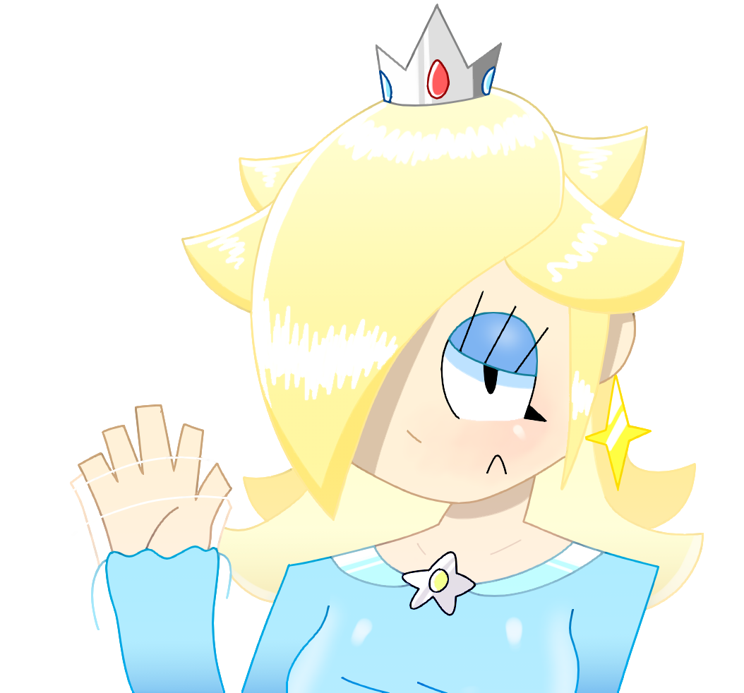 A drawing of Rosalina I did to test masks and pen brushes in CSP. I still think this one looks decent!